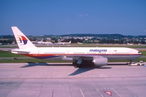 A Boeing 777 airliner, the same model as MH17