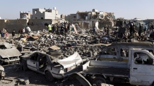 Saudi-led airstrikes have caused total destruction across the country of Yemen