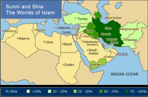 Shi'a to Muslim percentage